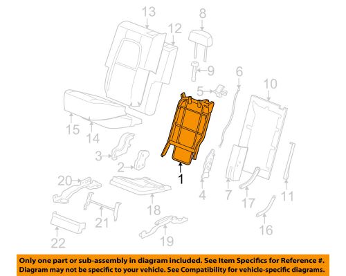 Suzuki oem 07-09 xl-7 rear seat-seat back frame left 8881078j00