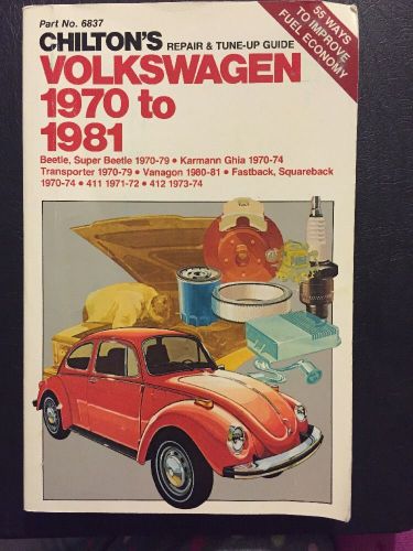Chilton&#039;s repair and tune up guide, volkswagen 1970 to 1981 (first) [paperback]m