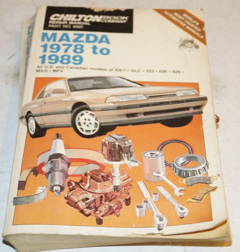 1978-1989 mazda rx-7 glc 323 626 929 mx-6 service repair shop manual chilton