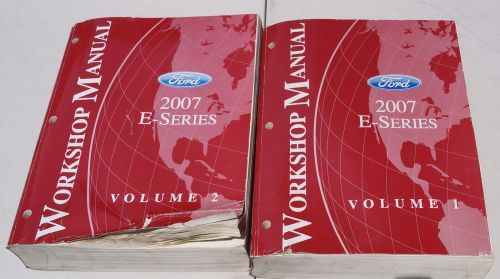 Authentic 2007 ford e-series van oem service shop manual 2-volume set