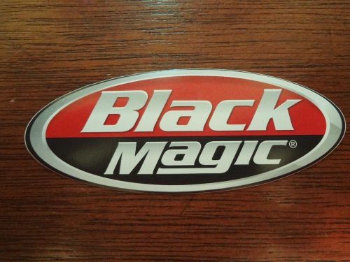 Black magic racing decal sticker 4 x 1.5 inch red black white &amp; silver new