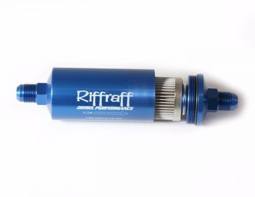Riffraff diesel inline fuel filter canister with 10 micron filter