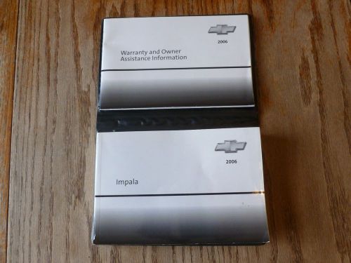 2006 chevrolet impala oem owners manual owner&#039;s guide book reference set