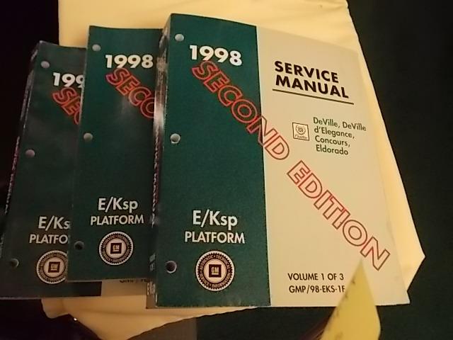1998deville,elegance, concours, eldorado 3 vol set service manuals