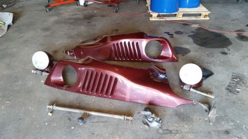 Porsche 930 965 slantnose flatnose conversion steel fender w/ lights &amp; motors