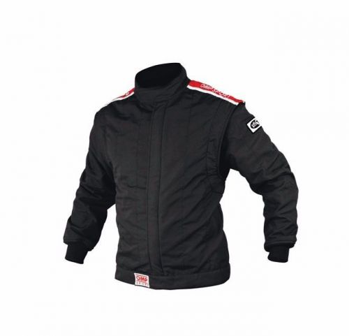 Omp os20 2 piece jacket - large, black - sfi and fia rated