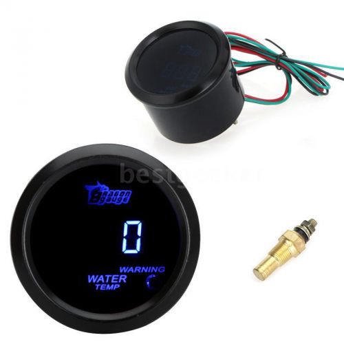 2&#034; 52mm digital blue led auto car water temp gauge temperature meter sensor t5v3