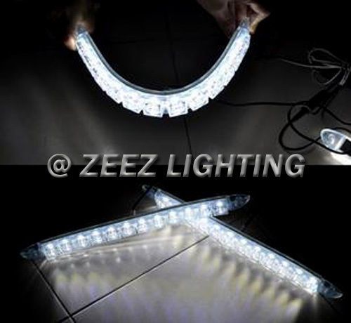 Silicone gel with projector lens 12 led daytime running light drl lamp kit c94