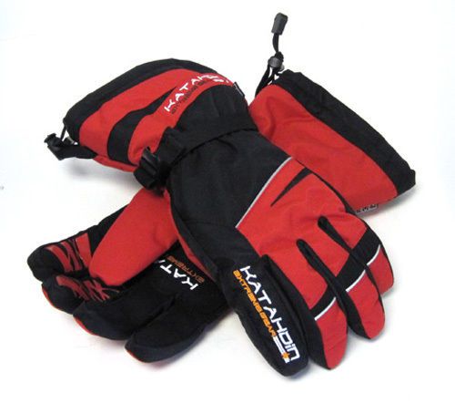 Katahdin team red insulated waterproof cold weather snowmobile glove 4x-large