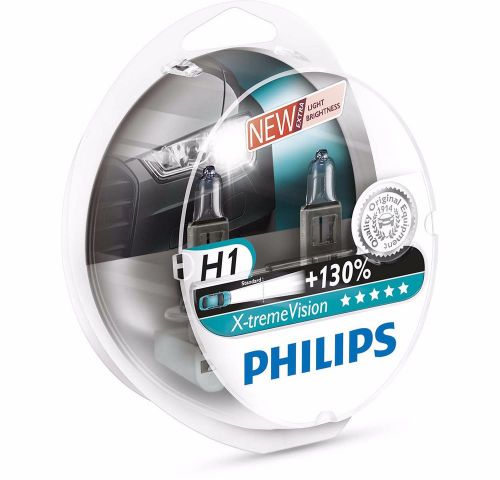 H1 philips x-treme vision +130% halogen headlight bulb 12258xv+s2 12v 55w