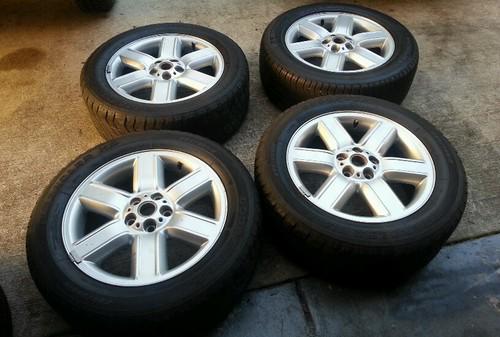 Set of four land rover range rover oem wheels & tires+4 more tires