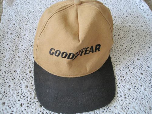 Goodyear brown and tan cap baseball hat adjustable