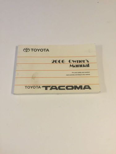 2006 toyota tacoma owners manual