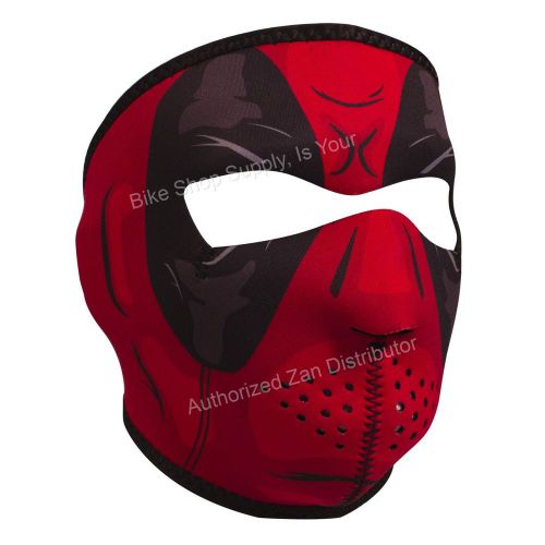 Zan headgear wnfm109, neoprene full mask, reverses to black, red dawn face mask