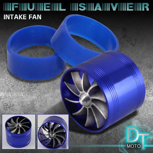 Blue 3" f1-z tornado air intake turbo turbine turbonator eco fuel/gas saver fan