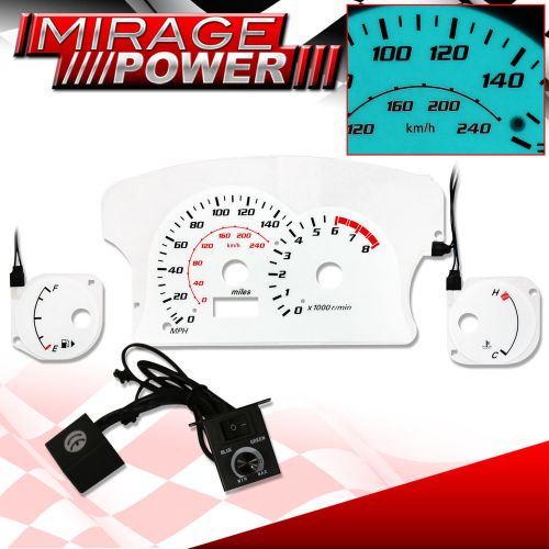 00-04 eclipse mt white face indiglo reverse glow jdm racing upgrade cluster