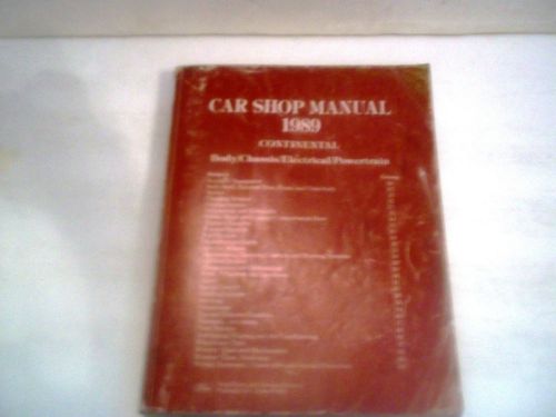 1989 lincoln continental factory service manual