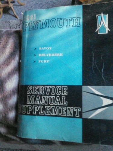1961 plymouth shop manual