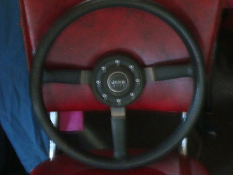 Leather jeep steering wheel..