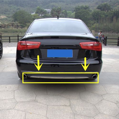 Stainless rear bumper molding cover trim for audi a6 c7 2012 2013 2014 2015