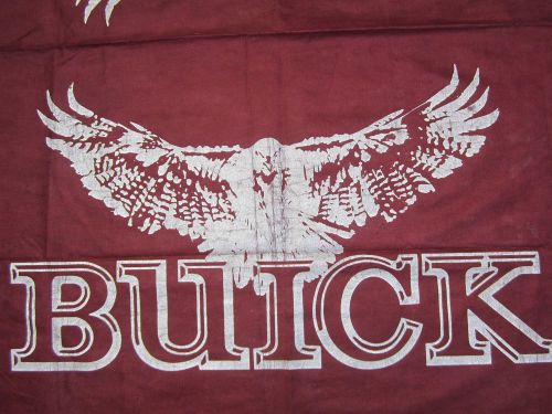 Vtg gm buick advertising banner w/ eagle hawk bird logo muscle car racing &#034;rare&#034;