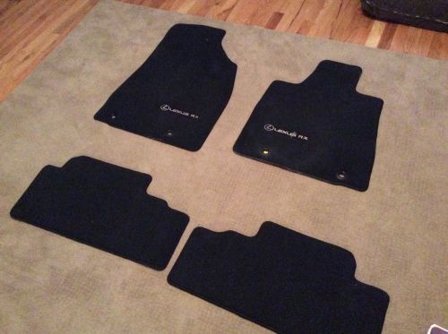 Set of 4 oem black embroidered lexus rx cabin floor mats rx450h rx350 2010-15