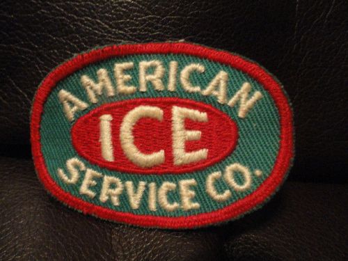 American ice service co. patch - nos - original - vintage - 3 x 2