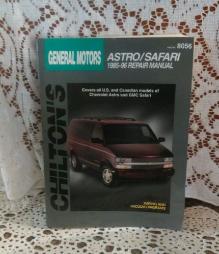 1985-1996 chevrolet astro gmc safari chilton&#039;s auto repair service shop manual