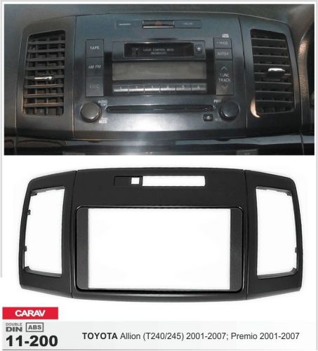 Carav 11-200 2-din car radio dash kit panel toyota allion t240/245 premio 01-07