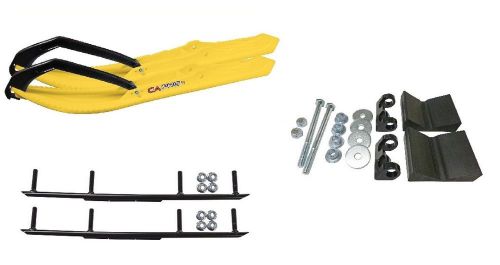 C&amp;a pro yellow bx snowmobile skis complete kit