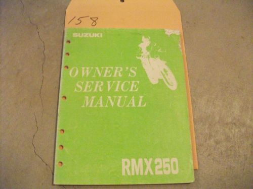 1993 suzuki rmx250 dirt bike owner&#039;s service manual part #: 99011-05d54-03a