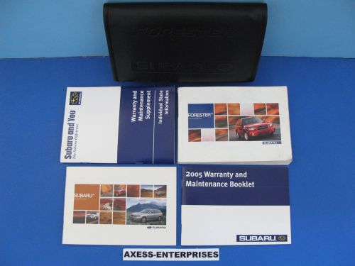 2005 subaru forester x xs ll xt suv owners manuals drivers books pouch set 82416
