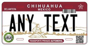 Chihuahua mexico placas license plate auto truck