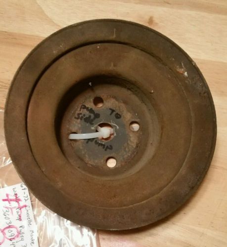 69 thru 72 chevelle monte carlo water pump single groove pulley 350. #82