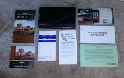 2012 dodge ram trucks 1500 2500 3500 user guide owner&#039;s manual set w/ dvd / case