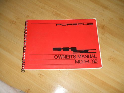 Porsche owner&#039;s manual model &#039;80