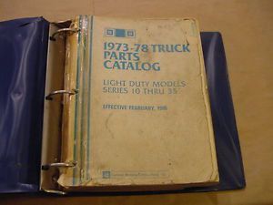 Chevrolet truck parts listing catalog 1973-78 catalog 51 2/85 series 10 thru 35