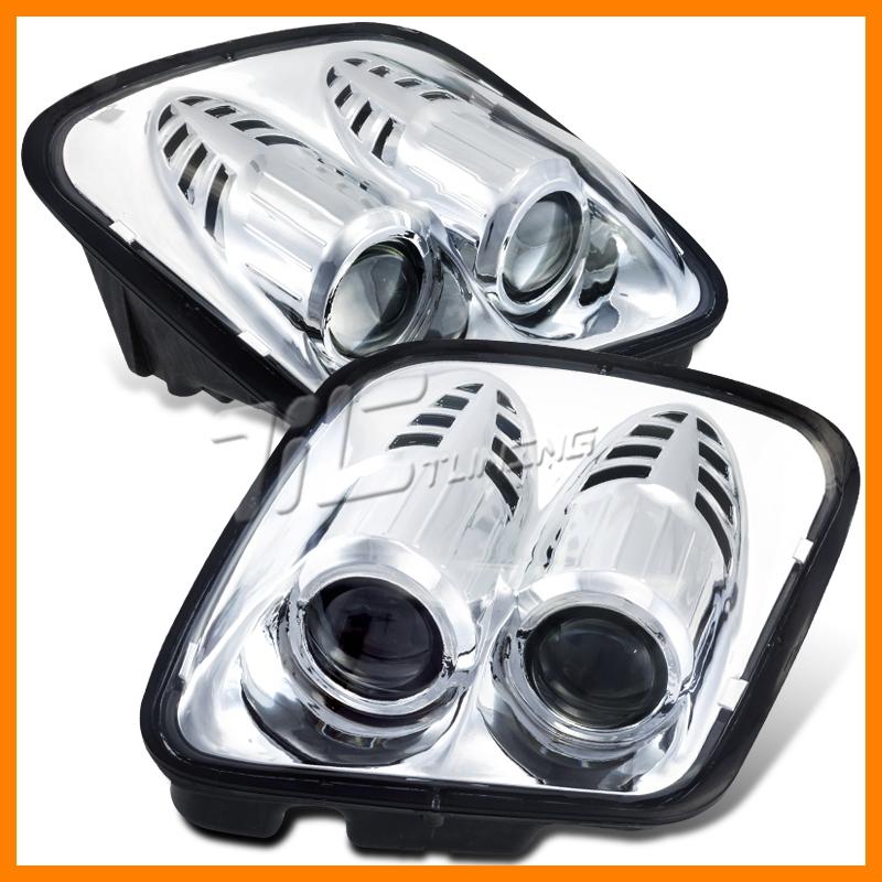 97-04 chevy corvette c5 coupe chrome projector headlights front lamps set new
