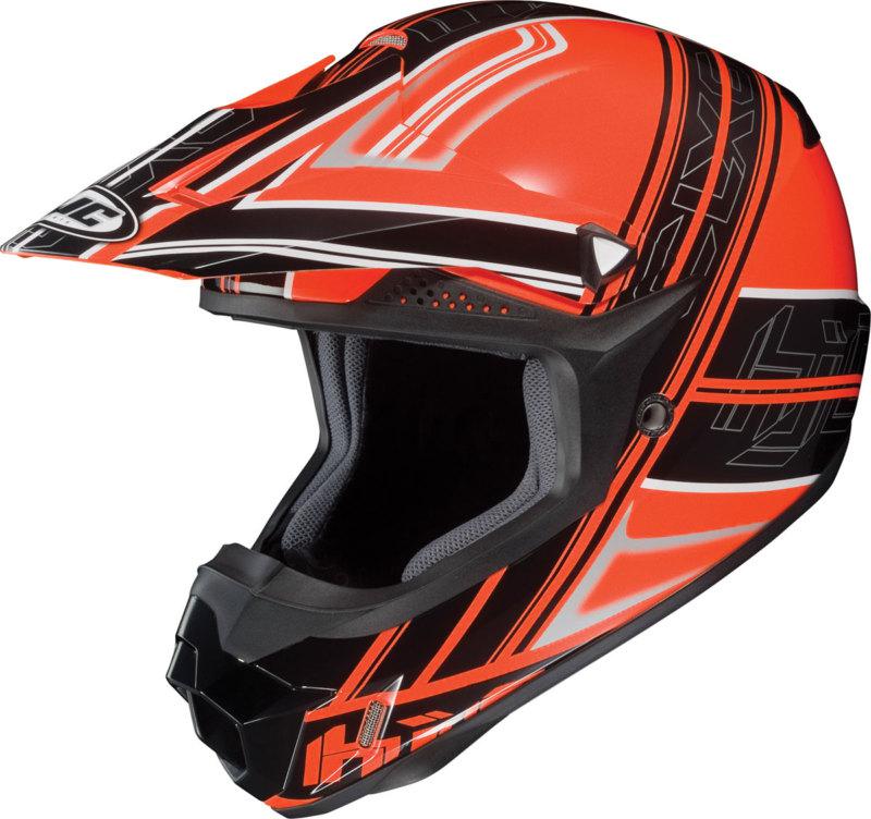 Hjc cl-x6 slash motocross helmet orange, black large