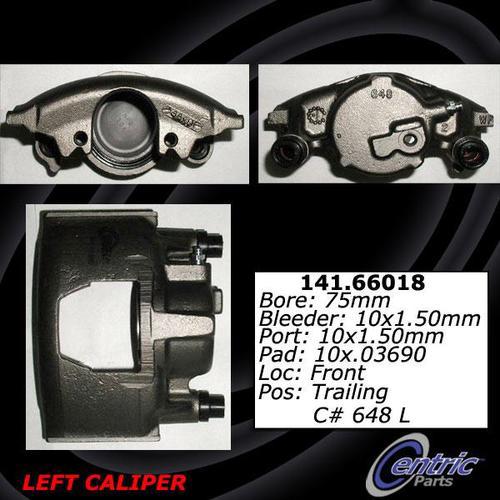 Centric 141.66018 front brake caliper-premium semi-loaded caliper