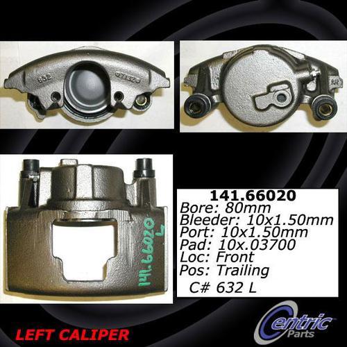 Centric 141.66020 front brake caliper-premium semi-loaded caliper