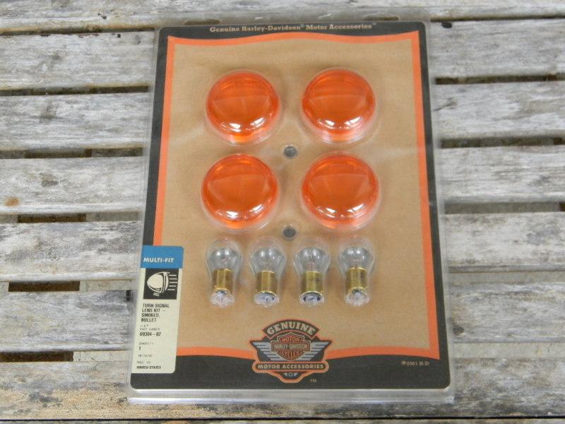 Genuine harley davidson motorcycle multi-fit bullet turn signal lens / bulbs kit
