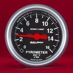 Autometer sport comp series-pyro 2-1/16" electrical 0-1600f 3344