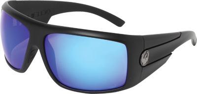 Dragon shield sunglasses, matte stealth frame, blue ionized lens
