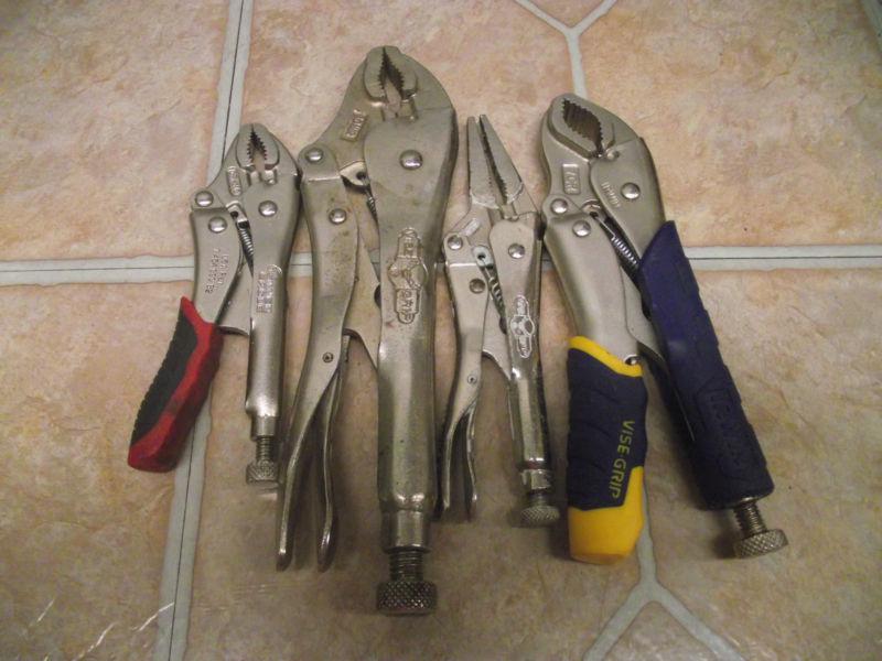 Matco tools silver eagle & vise grip locking adjustable pliers  lot of 4