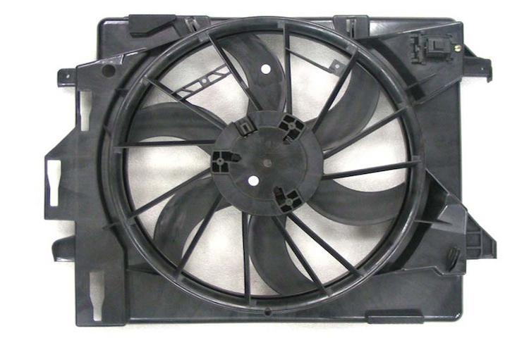 Ac condenser and radiator cooling fan 08-09 chrysler dodge 3.3l 3.8l 5058674aa