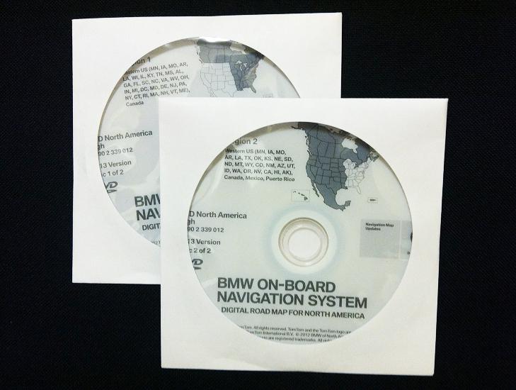 2013 bmw navigation dvd east + west high map update 2 disc set replaces 2012 dvd