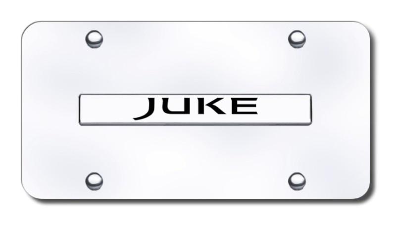 Nissan juke name chrome on chrome license plate made in usa genuine