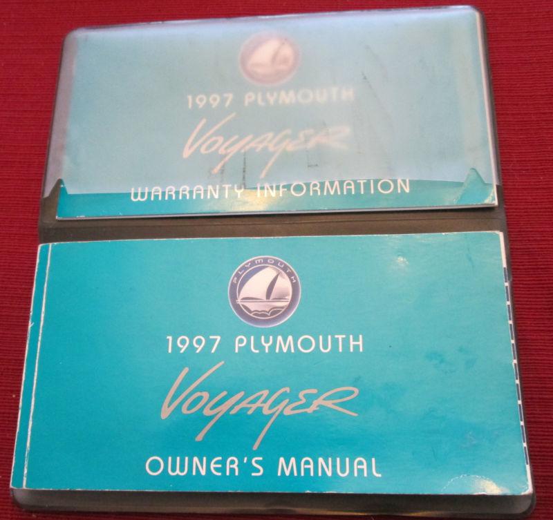 1997 plymouth voyager owner's manual with case