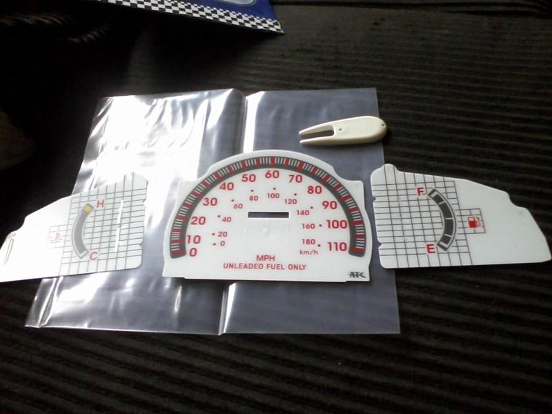 Toyota tacoma 95-99 white face gauge without tach.. will glow with dash light..